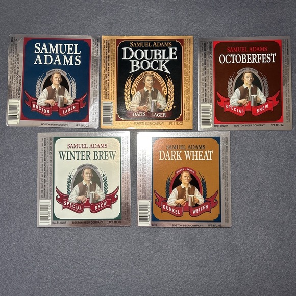 Other - Sam Adams Boston Lager Beer Bottle Labels Lot of 32 Variety Collectible Homebrew